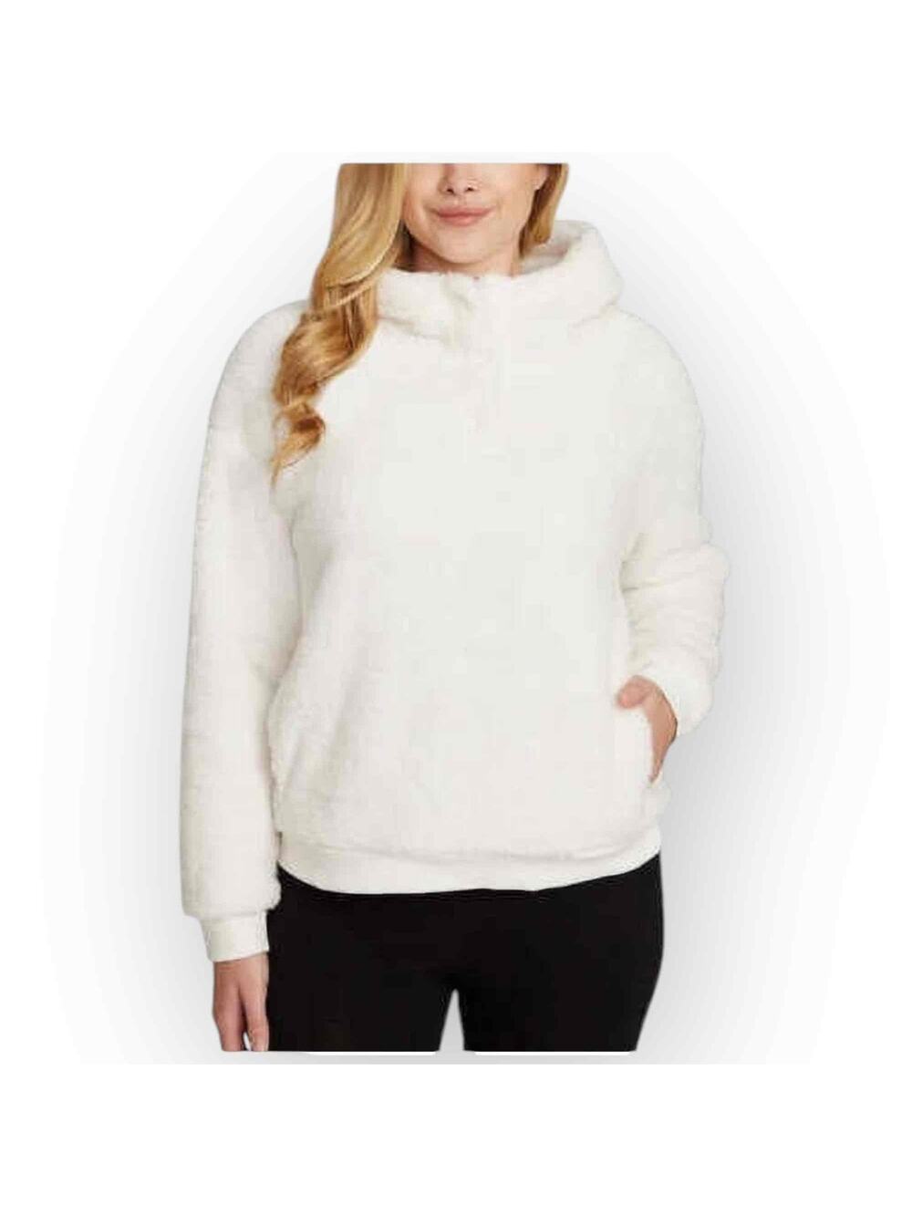 NWT Lukka Lux Faux Fur Fleece Pullover White XL